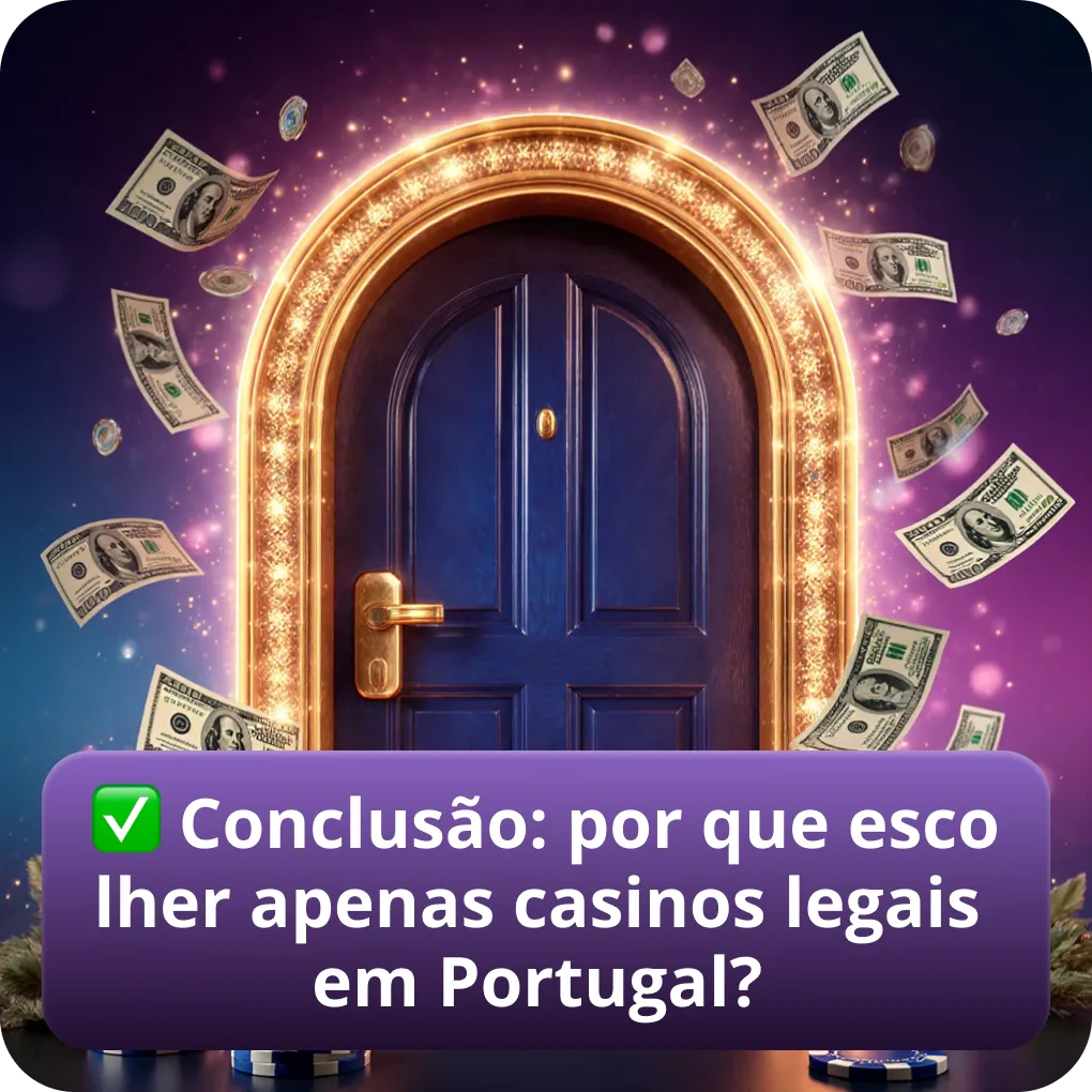 Conclusão final: por que escolher apenas casinos legais em Portugal?