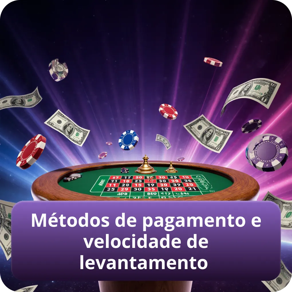 Métodos de pagamento aceites e velocidade de levantamento em casinos